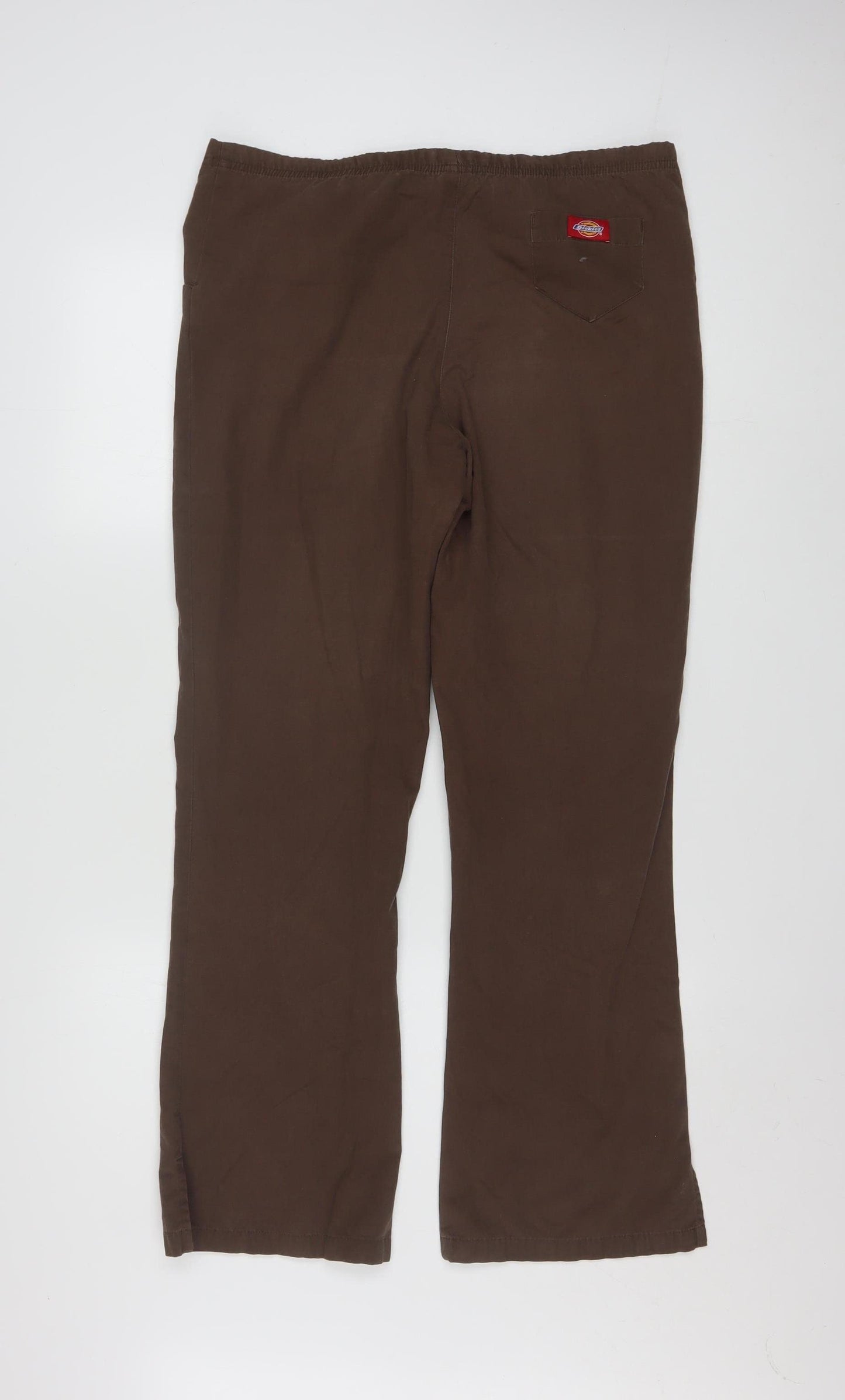 Dickies Womens Brown Cotton Blend Straight Cargo Trousers Size S