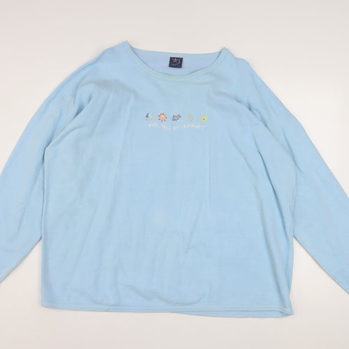 Lakeshirts Women Blue XL Pullover Sweatshirt Crew Neck Casual