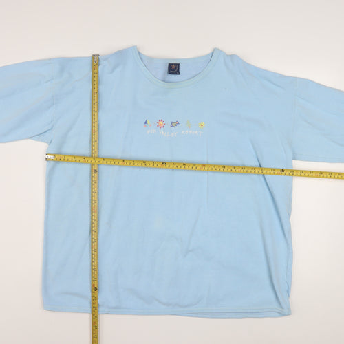 Lakeshirts Women Blue XL Pullover Sweatshirt Crew Neck Casual