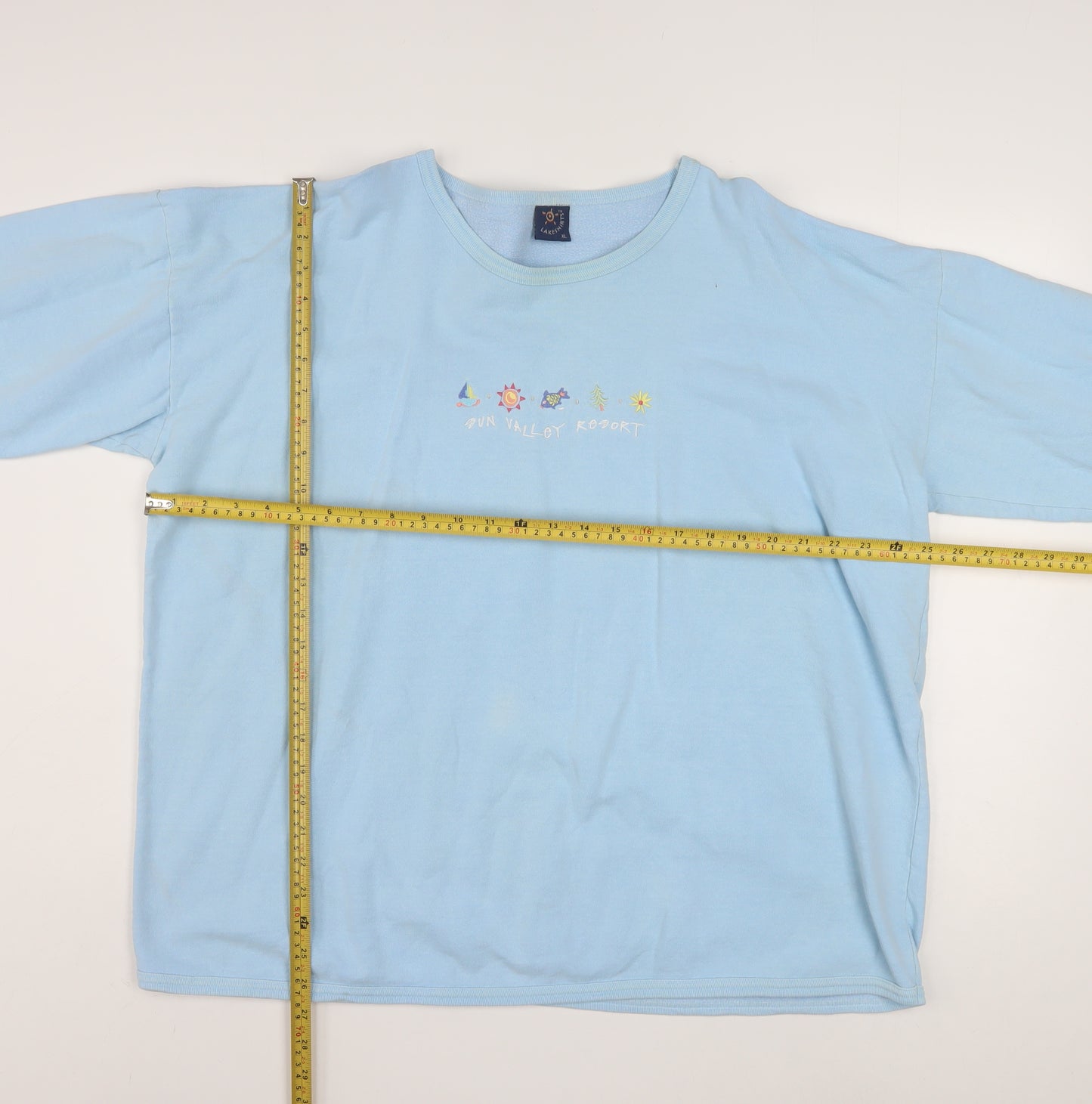 Lakeshirts Women Blue XL Pullover Sweatshirt Crew Neck Casual