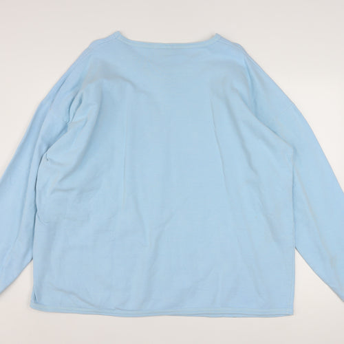 Lakeshirts Women Blue XL Pullover Sweatshirt Crew Neck Casual