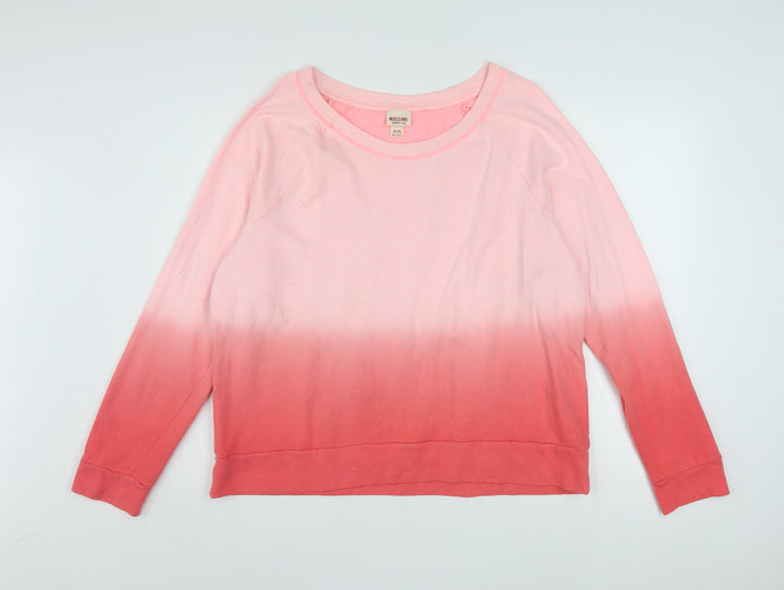 Mossimo Women’s Pink Ombre Crew Neck Long Sleeve Sweatshirt XL