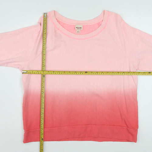 Mossimo Women’s Pink Ombre Crew Neck Long Sleeve Sweatshirt XL