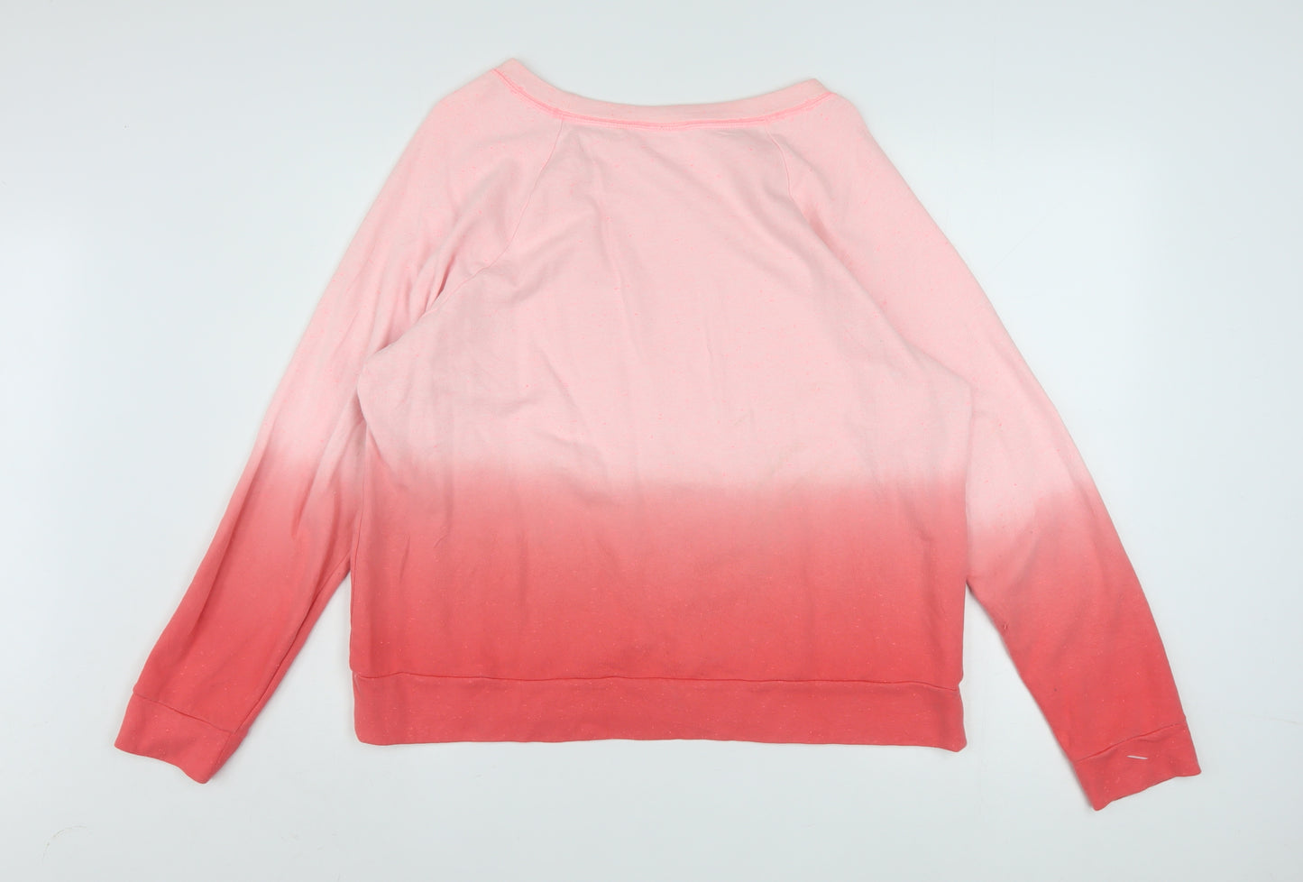 Mossimo Women’s Pink Ombre Crew Neck Long Sleeve Sweatshirt XL