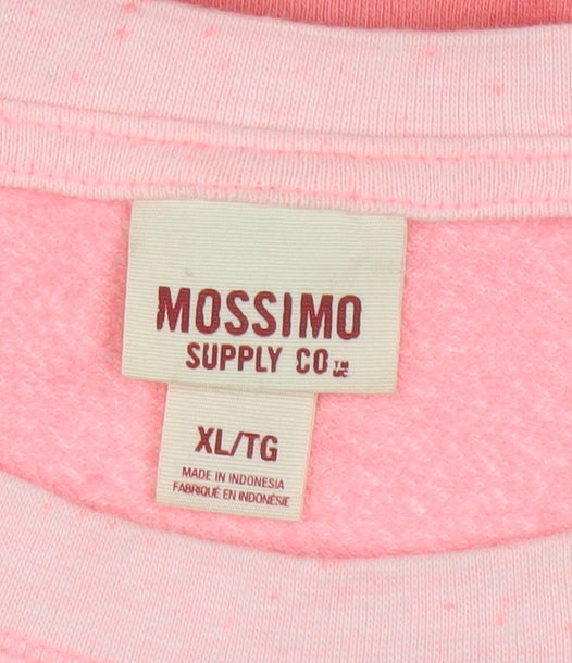 Mossimo Women’s Pink Ombre Crew Neck Long Sleeve Sweatshirt XL