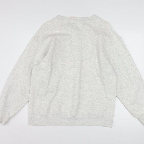 Top Threads Men's Grey Alaska Embroidered Pullover Sweatshirt Size L