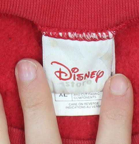 Disney Store Women Red Winnie the Pooh Pullover Sweatshirt XL