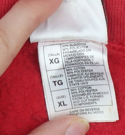 Disney Store Women Red Winnie the Pooh Pullover Sweatshirt XL
