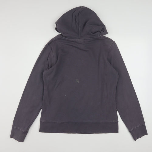 The North Face Womens Grey Pullover Hoodie Size M Graphic Print Cotton Blend