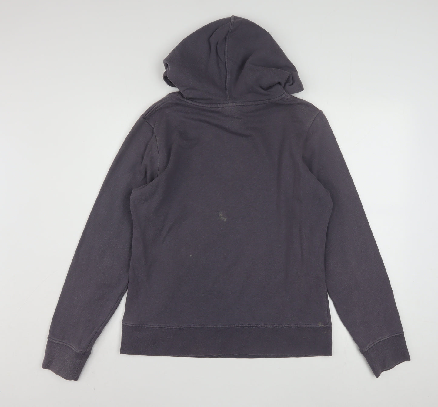 The North Face Womens Grey Pullover Hoodie Size M Graphic Print Cotton Blend