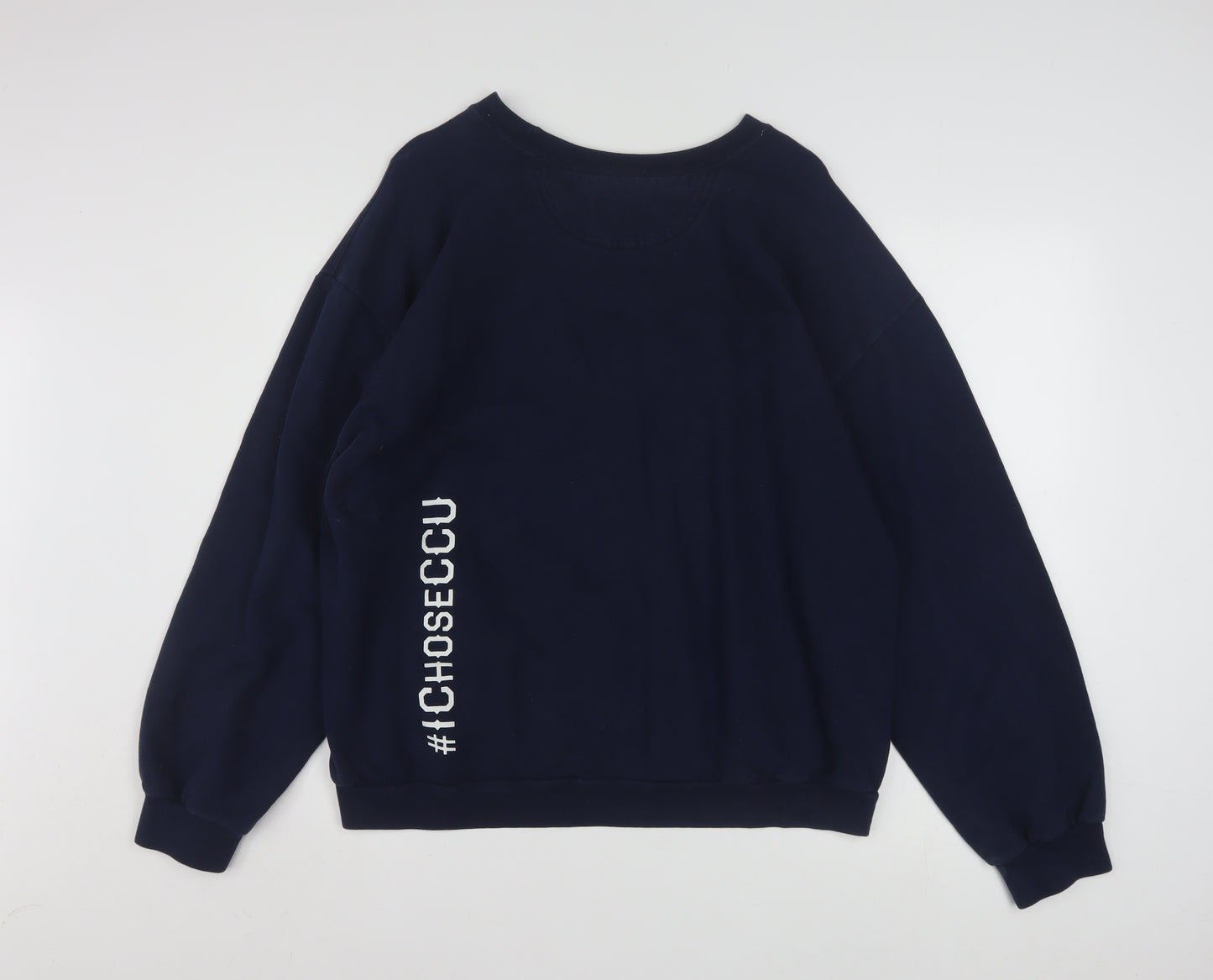Anvil Navy Sweatshirt Women XL Colorado Christian University Logo