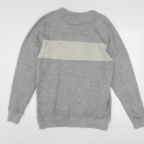 Five Four Men's Grey L Crew Neck Pullover Sweatshirt