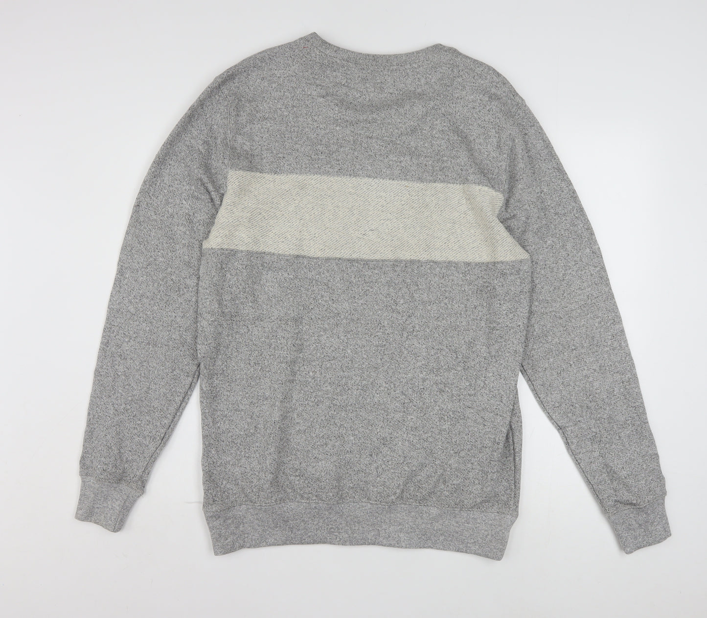 Five Four Men's Grey L Crew Neck Pullover Sweatshirt