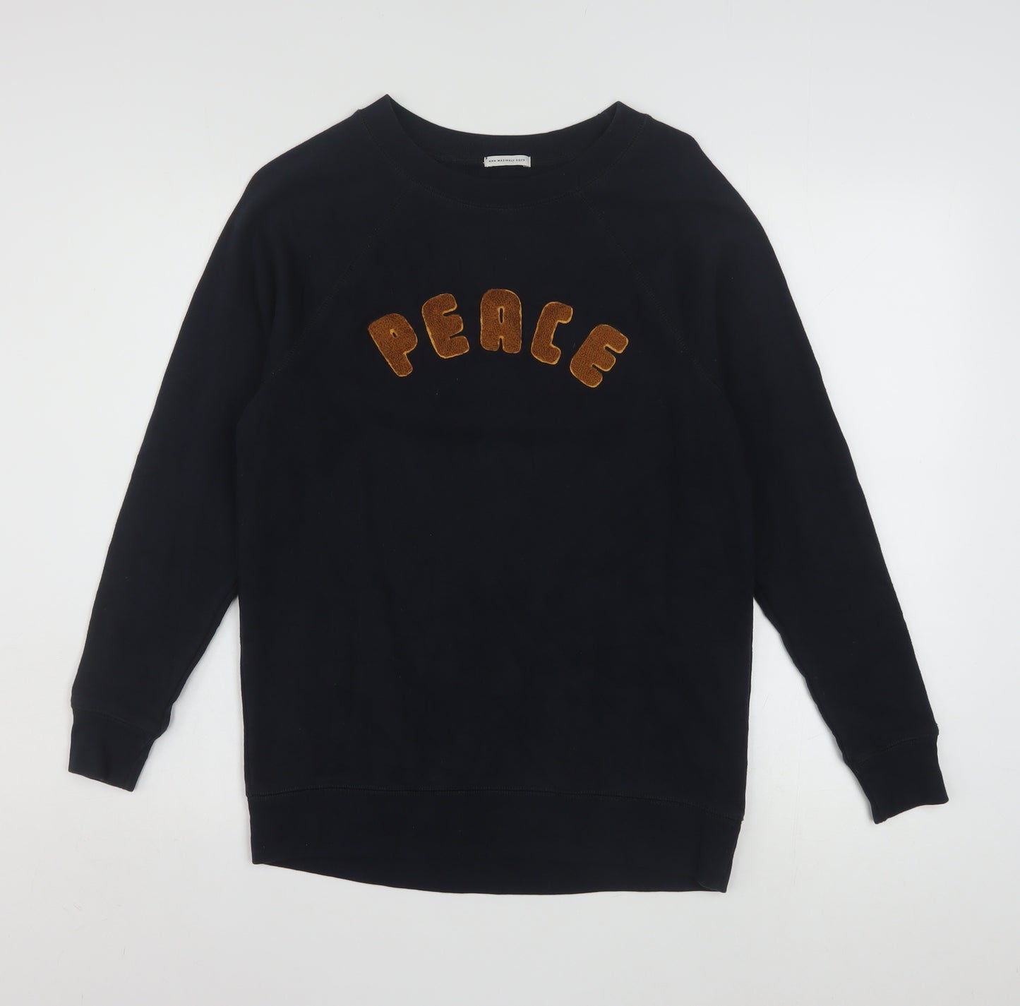 American Eagle Womens Black Long Sleeve Pullover Sweatshirt XXS