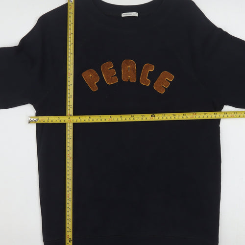 American Eagle Womens Black Long Sleeve Pullover Sweatshirt XXS