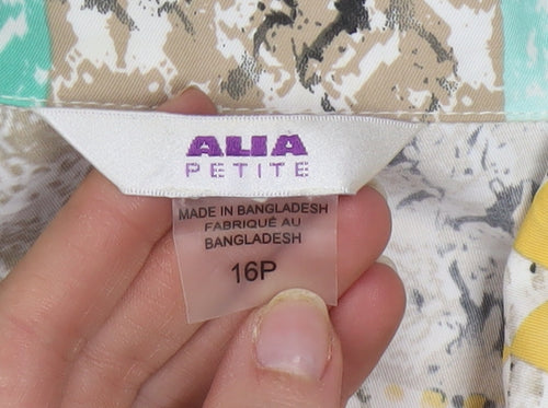 Alia Petite Women's Multicoloured Animal Print Zip Jacket Size 16