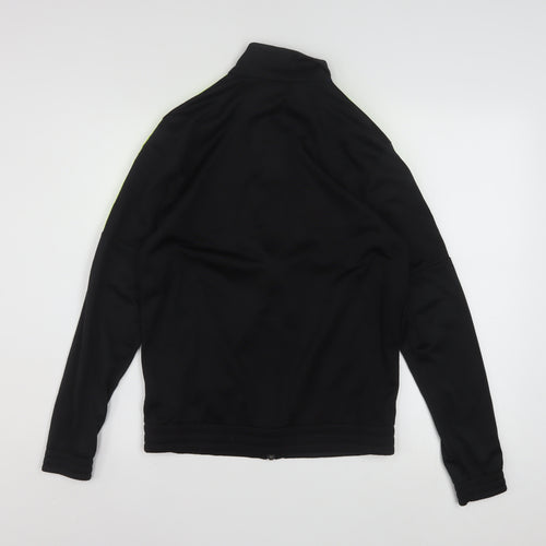Adidas Boys Black Blue Green Track Jacket 13-14 Years Full Zip Sportswear