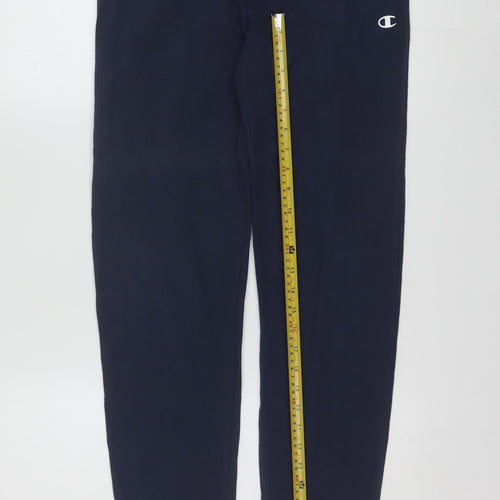 Champion Boys Blue Fleece Jogger Trousers XL 14 Years Elastic Waist