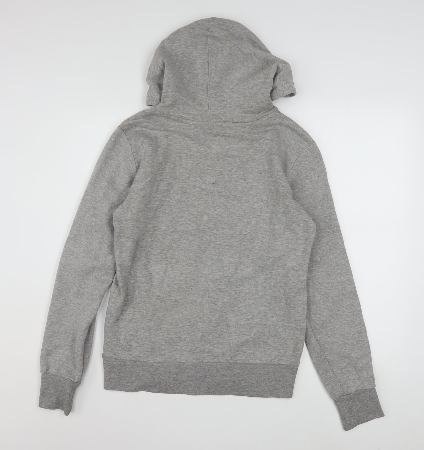Puma Womens Grey Hoodie UK 12 Pullover Cotton Blend Logo Sweatshirt