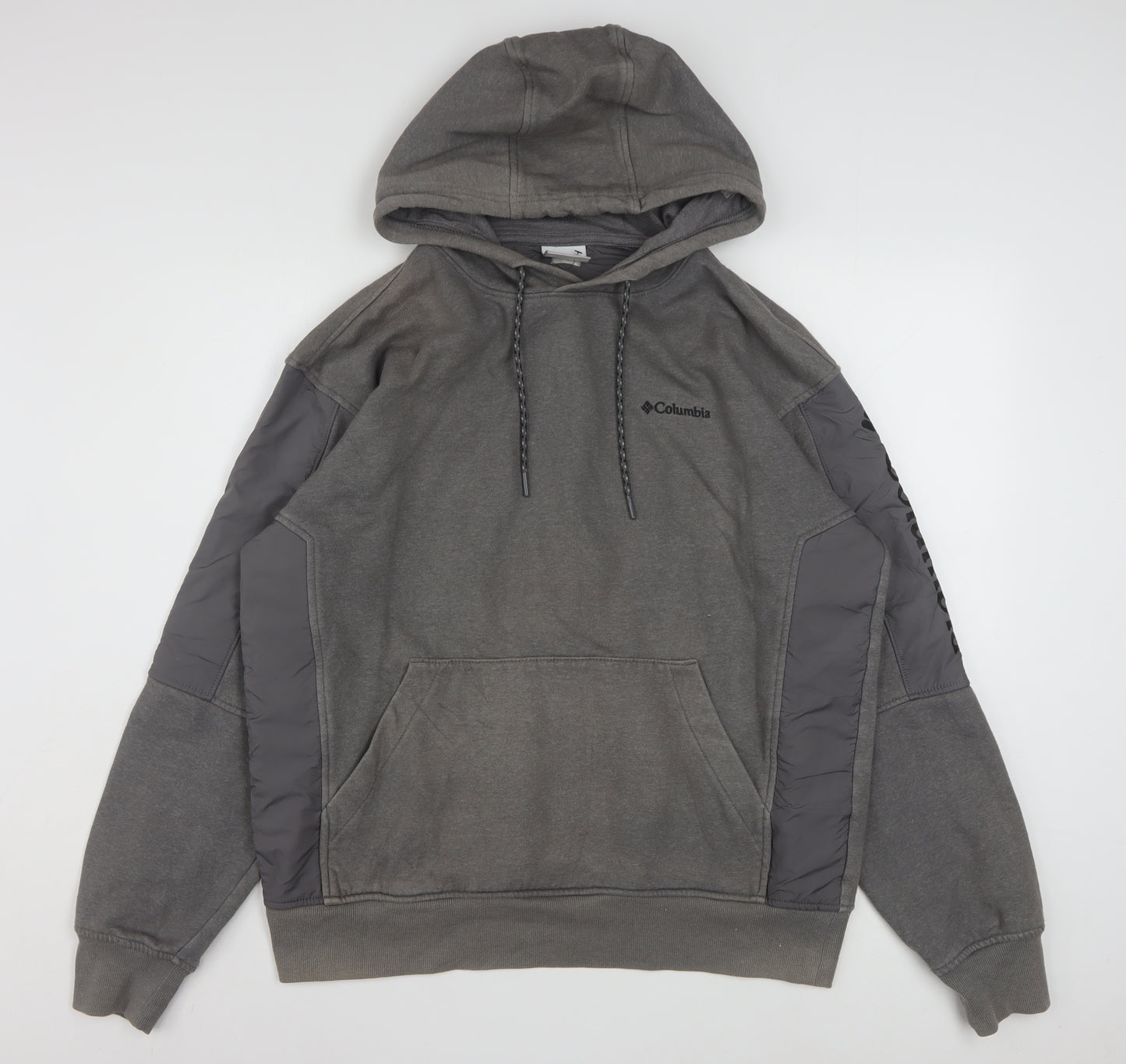 Columbia Men's Grey Pullover Hoodie L Fleece Outdoor Sweatshirt