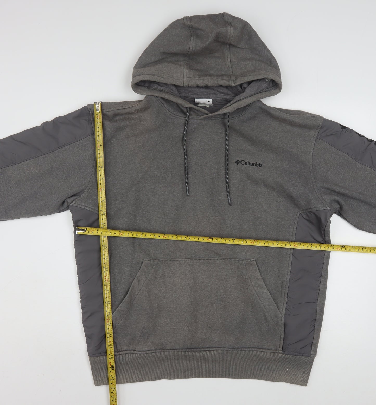 Columbia Men's Grey Pullover Hoodie L Fleece Outdoor Sweatshirt