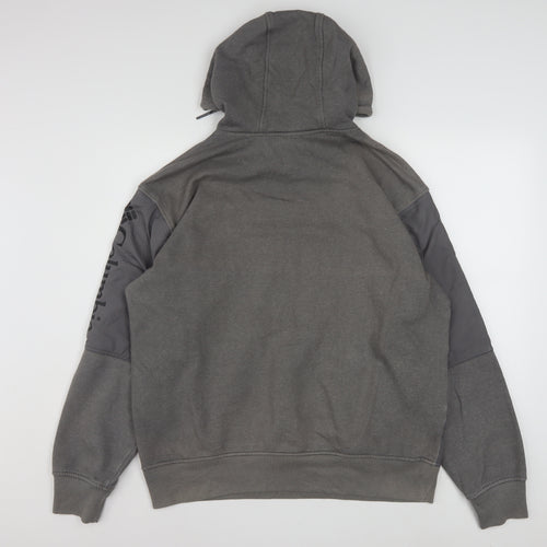 Columbia Men's Grey Pullover Hoodie L Fleece Outdoor Sweatshirt