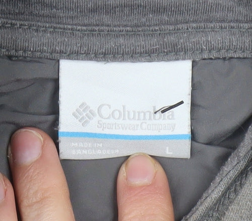 Columbia Men's Grey Pullover Hoodie L Fleece Outdoor Sweatshirt
