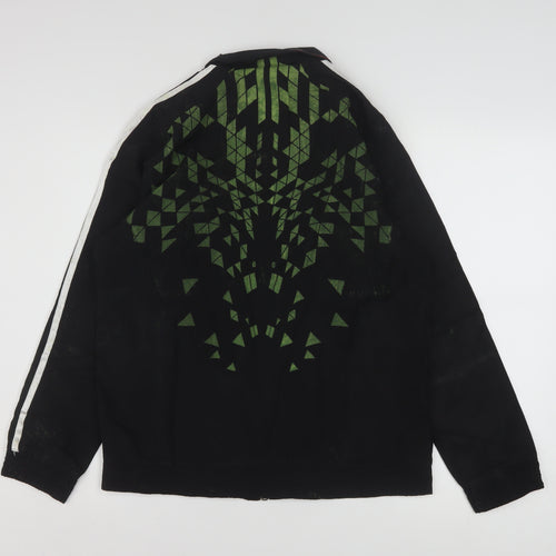Adidas Boys Black 13-14 Years Track Jacket Full Zip Lined Sportswear