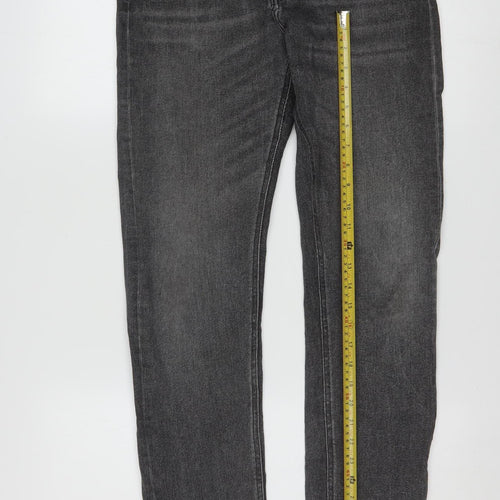 Lee Men’s Grey Malone Slim Fit Jeans W31 L30 Mid Rise Denim