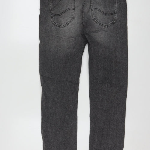 Lee Men’s Grey Malone Slim Fit Jeans W31 L30 Mid Rise Denim