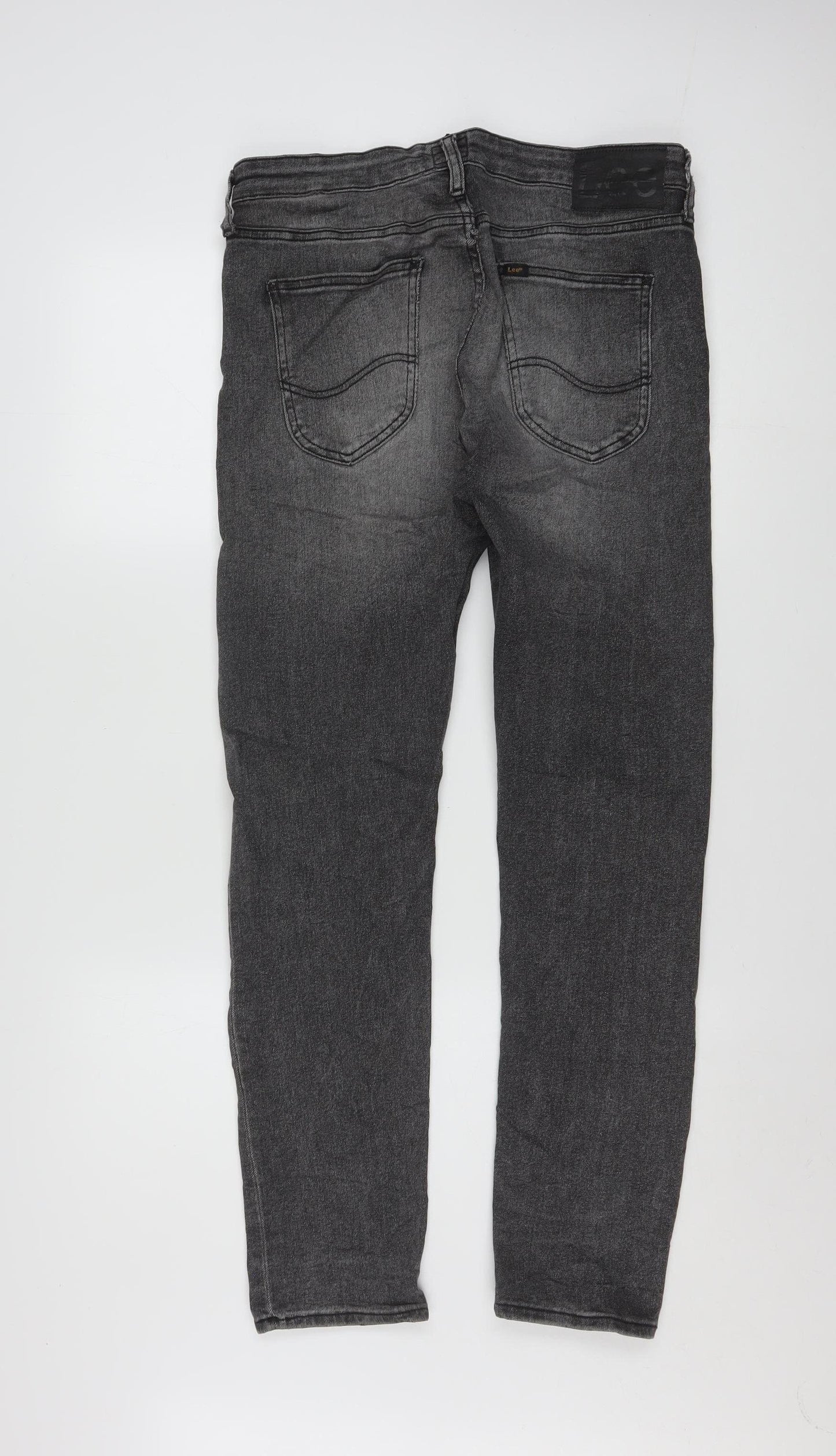 Lee Men’s Grey Malone Slim Fit Jeans W31 L30 Mid Rise Denim
