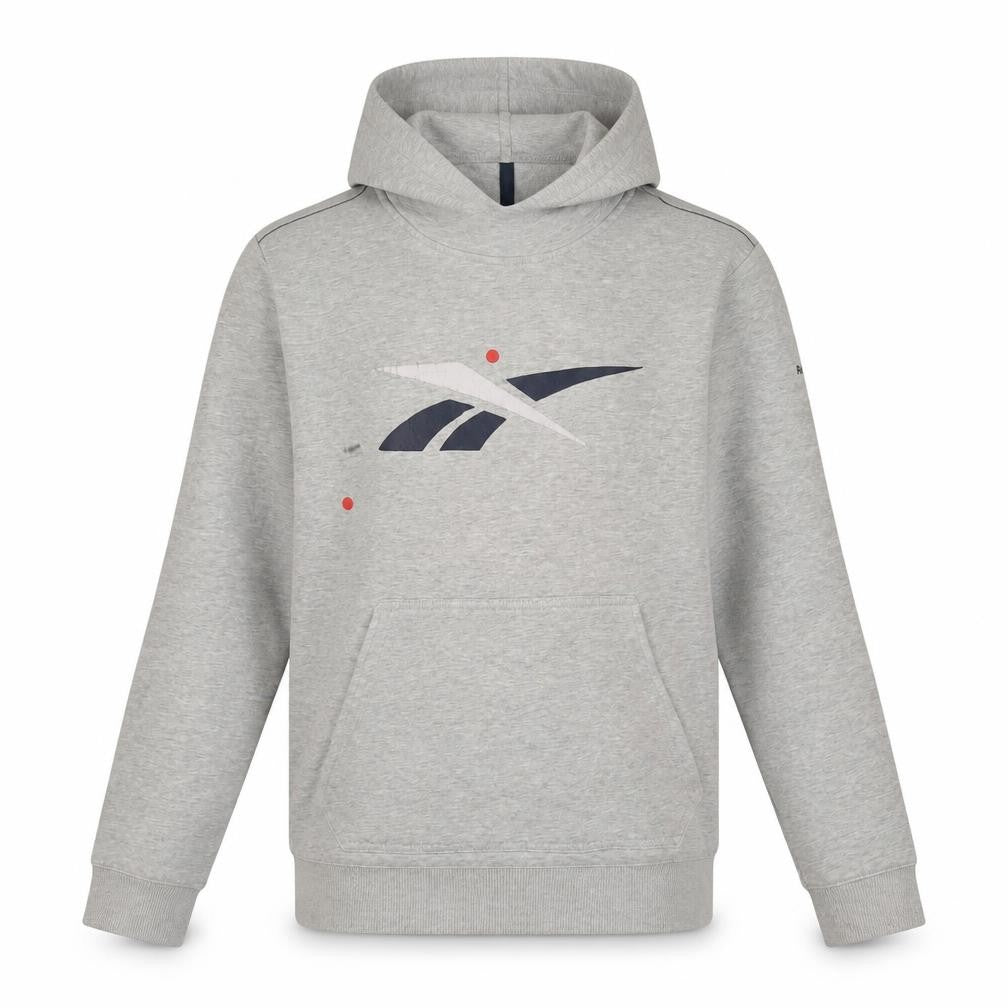 Reebok Girls Grey Hoodie 11-12 Years Pullover Graphic Logo Sweatshirt