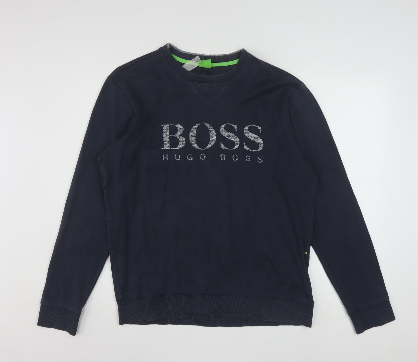 Hugo Boss Men's Blue Slim Fit Logo Sweatshirt XL