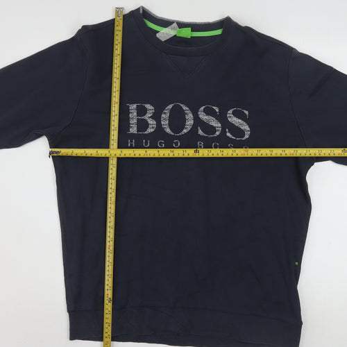 Hugo Boss Men's Blue Slim Fit Logo Sweatshirt XL