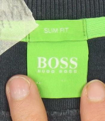 Hugo Boss Men's Blue Slim Fit Logo Sweatshirt XL