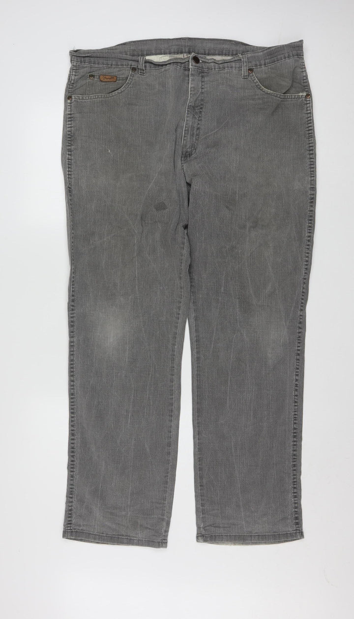 Wrangler Men's Grey Texas Stretch Straight Jeans W40 L32
