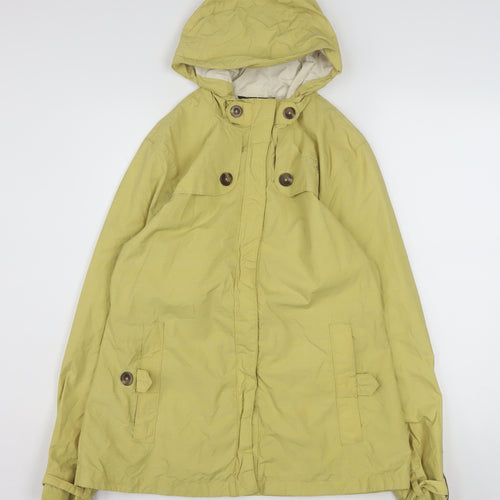 The North Face Womens Yellow Waterproof Hooded Rain Coat M