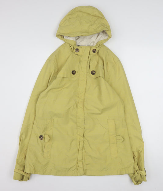 The North Face Womens Yellow Waterproof Hooded Rain Coat M