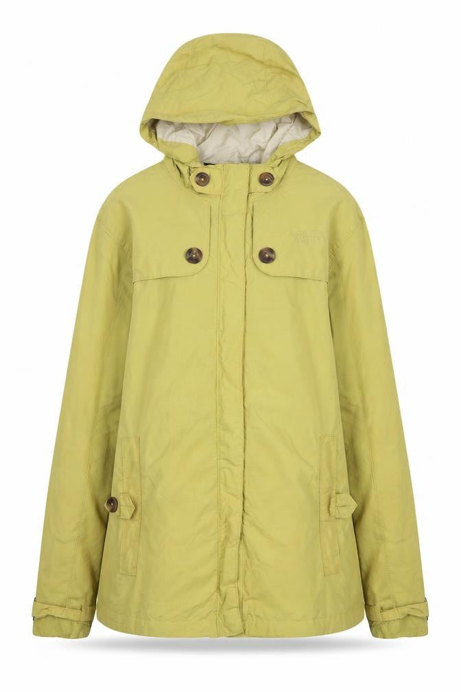 The North Face Womens Yellow Waterproof Hooded Rain Coat M