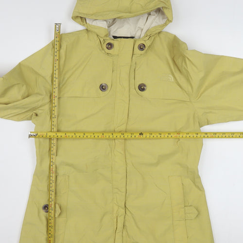The North Face Womens Yellow Waterproof Hooded Rain Coat M