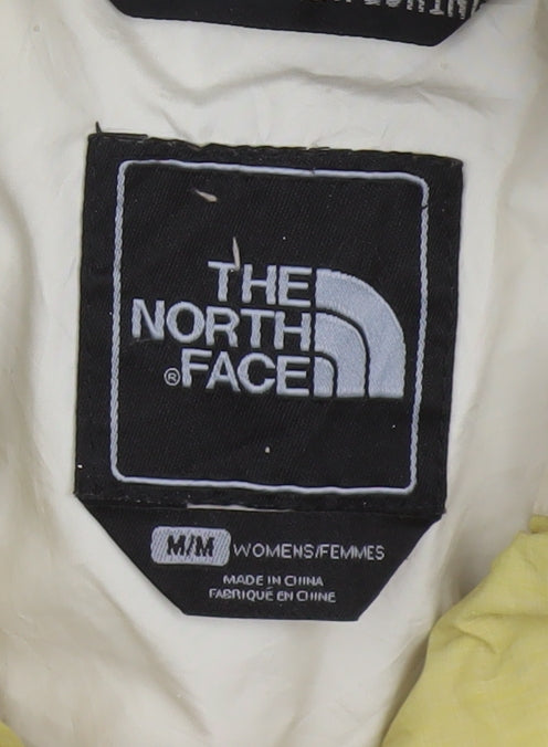 The North Face Womens Yellow Waterproof Hooded Rain Coat M