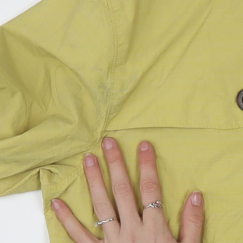The North Face Womens Yellow Waterproof Hooded Rain Coat M