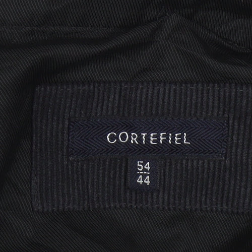 Cortefiel Men's Black Corduroy Chino Trousers Size 2XL 38W
