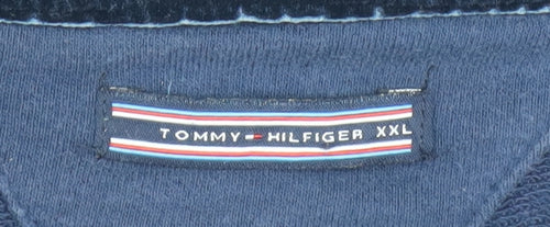 Tommy Hilfiger Men's Blue 2XL Pullover Sweatshirt Crew Neck Embroidered Logo