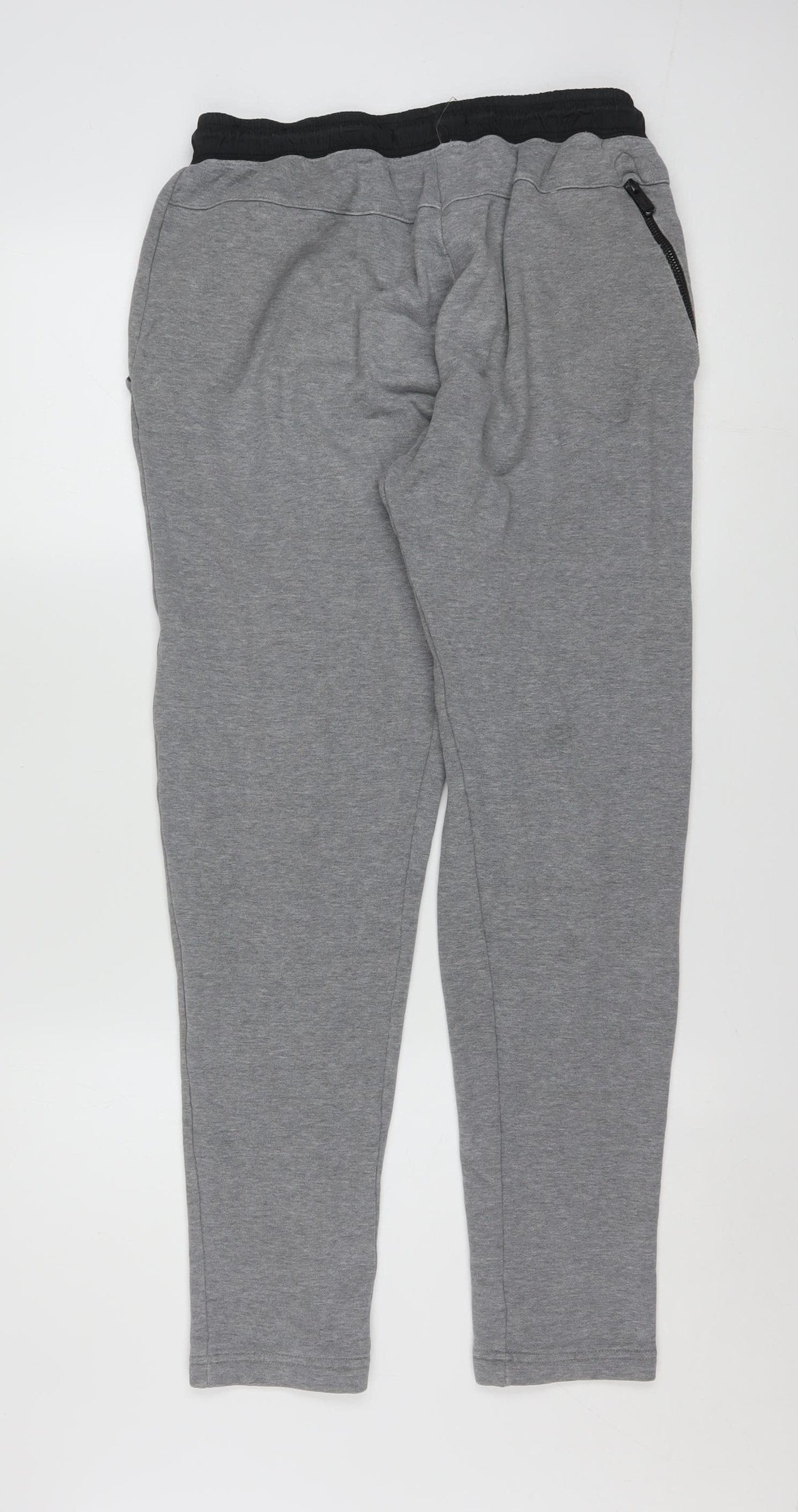 Nike Men's Grey Jogger Trousers M Regular Fit Cotton Blend