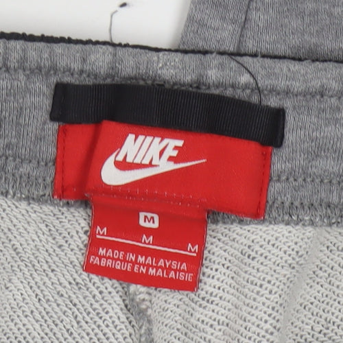 Nike Men's Grey Jogger Trousers M Regular Fit Cotton Blend
