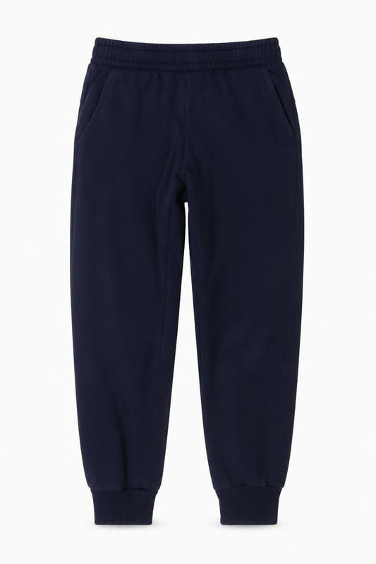 Front view of Puma Men's Blue M Jogger Sweatpants Fleece Activewear Trousers