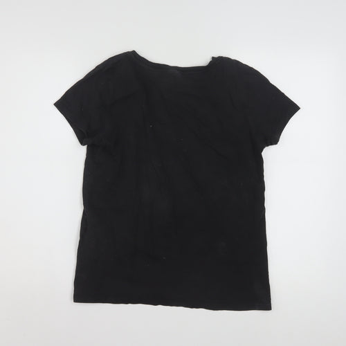 Levi's Women's Black V-Neck Cotton T-Shirt Size M