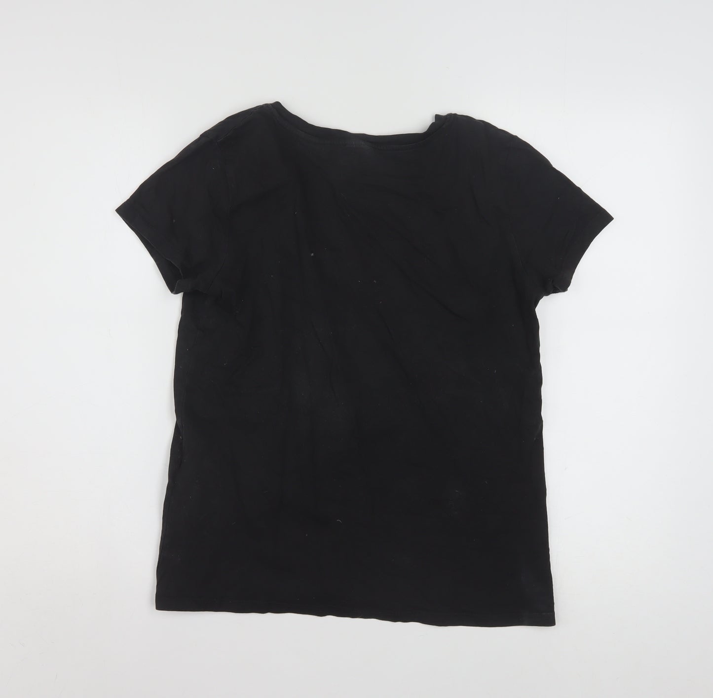 Levi's Women's Black V-Neck Cotton T-Shirt Size M