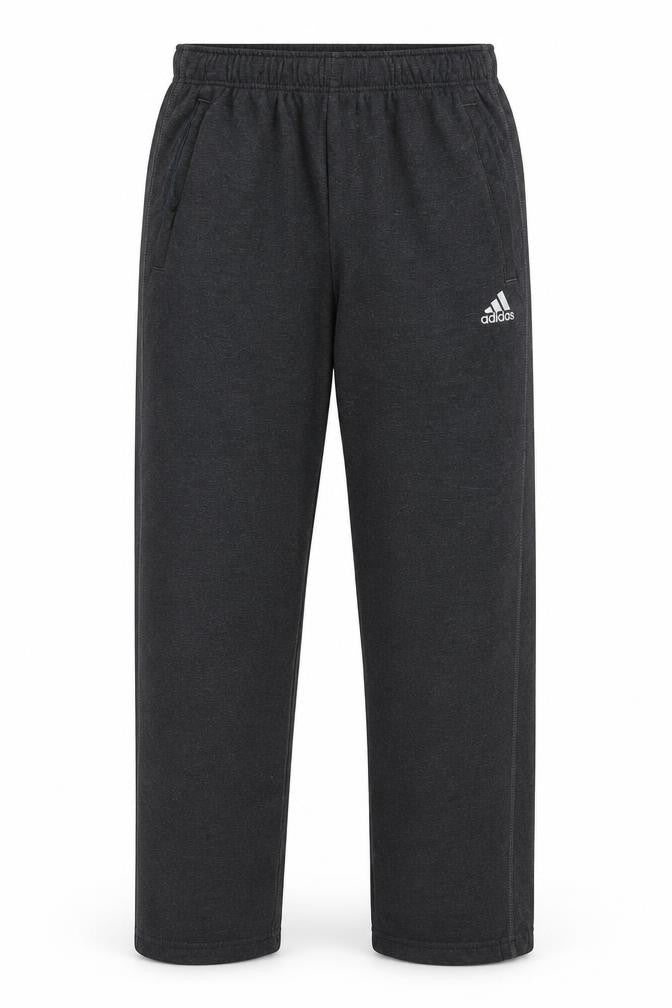 Front view of Adidas Men's Grey M Sweatpants Regular Fit Activewear Trousers